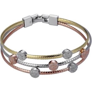 Orphelia - Armband - Goud/Zilver/Roze - 925 Sterling Zilver