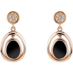 Orphelia  ZO-7470 - Oorhangers - Zilver 925 - Onyx - 2 cm