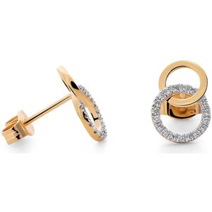 Orphelia  OD-5334 - Oorknoppen - Goud 18 kt - Diamant 0.13 ct - 1.1 cm