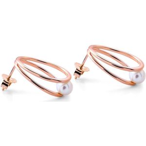 Orphelia - Heloise - Oorbellen - Roze - 925 Sterling Zilver