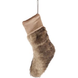 J-Line kous kerst bont bruin