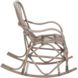 J-Line schommelstoel - rotan - grijs