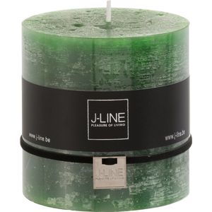 J-Line cilinderkaars - lichtgroen - 75U - 6 stuks
