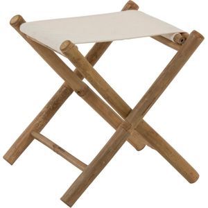 J-Line stoel Plooibaar - bamboe/textiel - naturel/wit