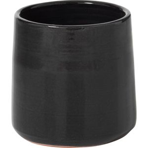 J-Line bloempot Rond - keramiek - zwart - small - Ø 18.00 cm - 2 stuks