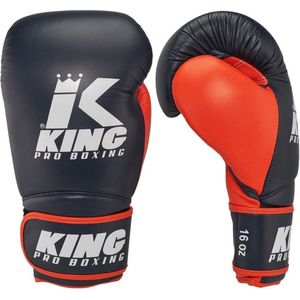 King Pro Boxing Bokshandschoenen KPB/BG Star 15 Navy Oranje 14 OZ