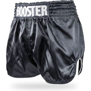 Booster - Muay Thai Kickboks Short - Zwart - 100% Satijn Polyester