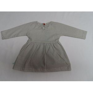 Jurk - Meisje - Streepje - creme / zwart - 3 maand 62