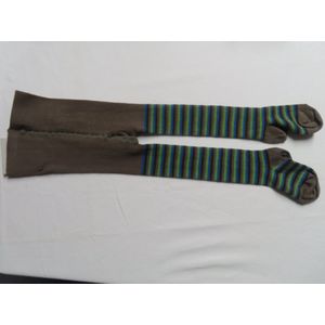 Maillot - Collant - Kousenbroek - Taupe / groen - streep - 74 /80