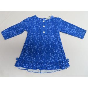 Jurk - Meisje - Blauw met witte stippen - 3 maand 62