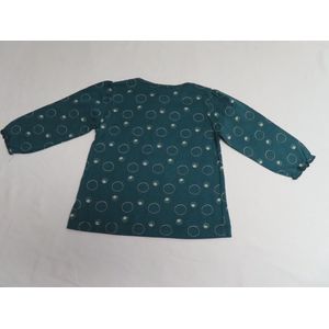 T-Shirt - Lange mouw - Meisje - Groen met bollen - 18 maand 86