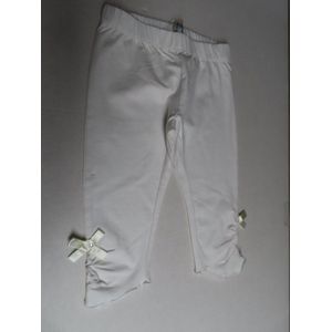Legging - Meisje - Wit - Effen - Strikje op zijkant - 4 / 5 jaar 104 / 110