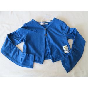 Bolero - Kort gilet - Meisjes - Blauw / geel / wit - 6 /7 jaar 116/ 122