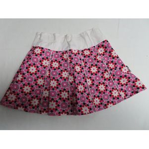 Rok- Meisjes - Wit , Roze- Geboemd - 2 jaar