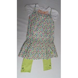 Kledingset - ensemble - Meisje - Overgooier+ t shirt+ legging - 4 jaar 104