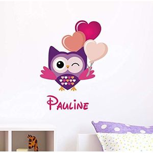 Ambiance Sticker s Gepersonaliseerde voornaam, personaliseerbare naamsticker, wanddecoratie, kinderkamer, 2 planken van 25 x 25 cm en 40 x 25 cm, meerkleurig