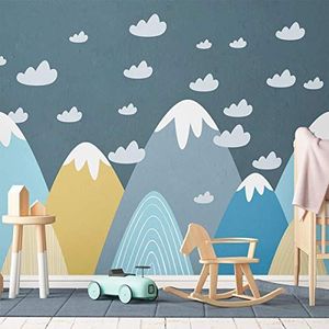 Ambiance Sticker Muurstickers Kinderkamer Decoratie Babykamer - Reusachtige Zelfklevende Muursticker Scandinavische Bergen Licaka - H60 x L90 cm