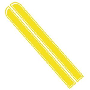 Ambiance Sticker Autokap Stripe, Racing Sticker Body Side Stripe Decal, Dak Rok Bumper Stripe Decal Vinyl, Gemodificeerde Stripe Decal Auto Decor Canarie Geel - 1 Paar 129 x 24 cm