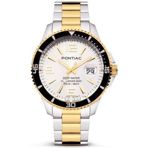 Pontiac Deep Water Swiss Made Bicolor Duikhorloge 20ATM 43mm