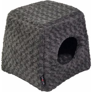 Jack and Vanilla Huisdierengrot Softy S 40x40x39 cm rosette grijs