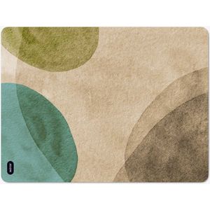 Mótif Olive - Groene vloerbeschermer met abstract patroon - 115 x 180 cm - Premium kwaliteit & Extra lange levensduur - Vloermat Bureaustoelmat
