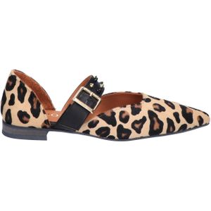 Waffi - 2510031 - Ballerina - Leopard - Pony Hair met Leren Band
