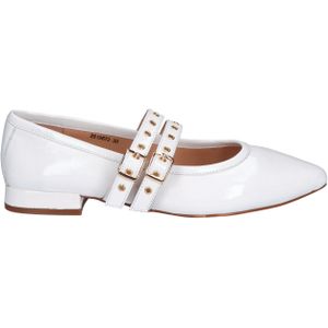 Di Lauro - Wishna - Ballerina's - Wit - Lakleren Upper