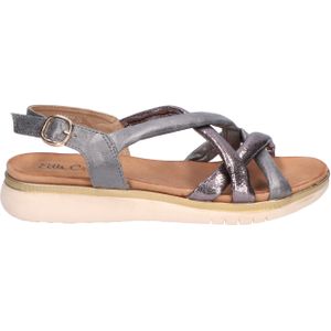 Ella Cruz - Wannie - Sandaal - Zilver - Metallic Bandjes - Sportieve Zool