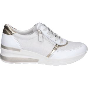 Cypres - Soft Wenona - Casual Veterschoen - Wit - Lichtgewicht Zool - Hakhoogte 4 cm