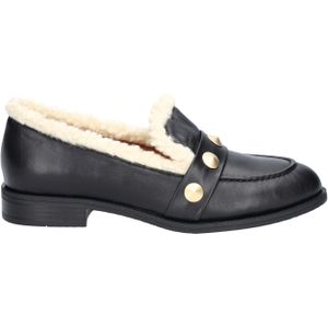 Gioia - Yorinde - Loafer - Zwart - Leer - Wollen Rand