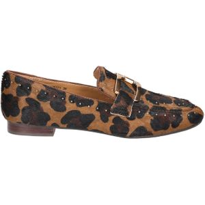 Di Lauro - Catrina - Loafer - Dark Brown - Leopard Ponyhair