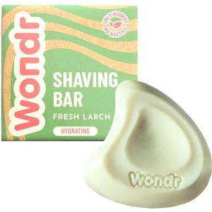 WONDR Shaving bar - Shave it baby - Fresh Larch - Hydraterend - Unieke vorm - Unisex - 80g