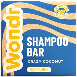 WONDR shampoo bar - Crazy Coconut - Hydraterend - Alle haartypes - Tropische geur - Sulfaatvrij - 55g