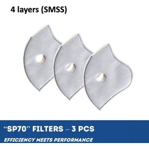 3x wegwerpbaar bescherming filters mondkapjes - Reserve filters - 4 lagen SMSS (medisch) vervanging - 99,9% filtering 3 micron  - Recharge Breezy , Phantom, Sport mask, Breezy, Rofy, Lunalux, Miza,...