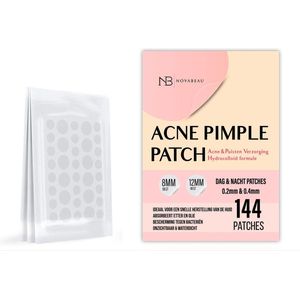 Acne Patches voor Dag en Nacht - Puisten Verwijderaar - Huidreiniger - 144 Stuks in 2 Formaten - Pukkel Pleister - Pimple Patch die Onzuiverheden Absorbeert  - Acneverzorging