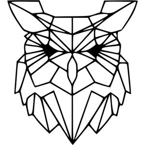 Geometrische uil - Hibou Géometrique - Deco Decoratie Bureau Living Wandpaneel Paneel Cadeau Geschenk Decoratie Interieur Muur Wand Verjaardag Kerkuil Owl Cosy Nature Herfst Kot Student Slaapkamer Winter Natuur Houtwerk by Cutting Edge Design