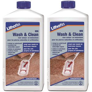 Lithofin MN Wash & Clean - Dagelijks onderhoudsproduct NATUURSTEEN - 2 x 1L - Voordeelpack