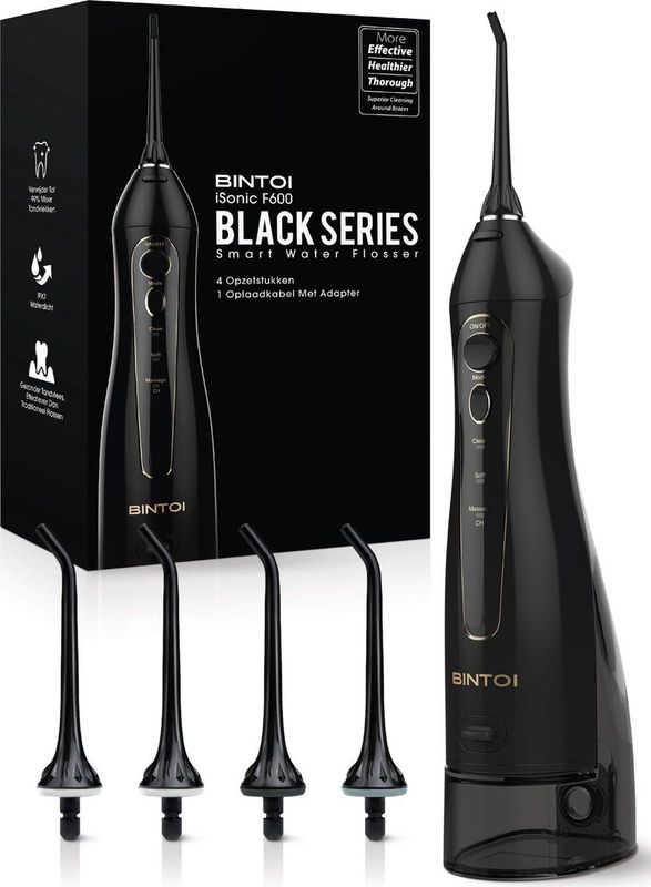 Bintoi® iSonic Black Series F600 - Waterflosser - Flosapparaten - Monddouche