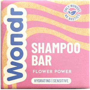 WONDR Shampoo bar - Flower power - Gevoelige hoofdhuid - Verzorgend - Flower Power - Sulfaatvrij - 55g