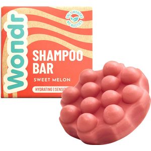 WONDR Shampoo bar - Sweet Melon - Gevoelige hoofdhuid - Hydraterend - Sulfaatvrij - Alle haartypes - 55g