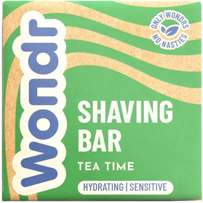 WONDR shaving bar - Tea Time - gevoelige & droge huid - verzorgend - voor hem&haar - 80g