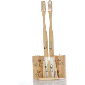 Couples travel Pack - Een verzameling van 2 tandenborstels (PlanetBrush) - 2 flossdraad (PlanetFloss) en 2 pakken interdentale ragers (InterDent) (allemaal van bamboe)