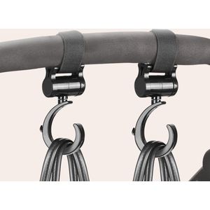 2 stuks - sterke haak boodschappenhaak buggy / kinderwagen / voiture - tassenhaak - ophanghaak - 360° draaibaar