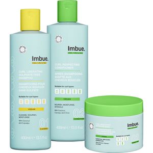 IMBUE. Curl - Voordeelverpakking - Shampoo, Conditioner & Haarmasker - Geschenkset Vrouwen