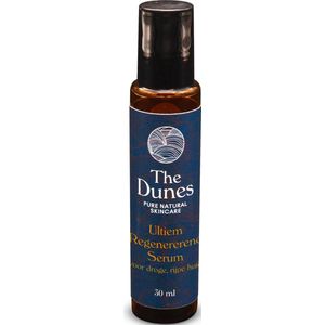 The Dunes pure natural skincare Ultiem Regenererend Serum voor droge, rijpe huid met etherische olie van Geranium, Lavendel, op basis van Squalaan, Tarwekiemolie, Jojoba, Amandel en Kokosolie, Vitamine E en natuurlijke zonbeschermingsfactor 4