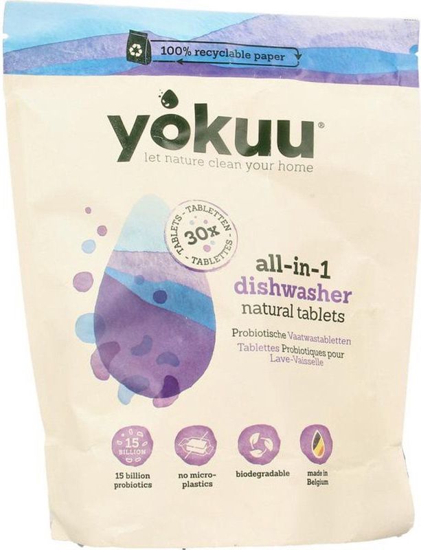Yokuu - 4-in-1 Vaatwastabletten - Effectieve Reiniging - Vrij van Microplastics