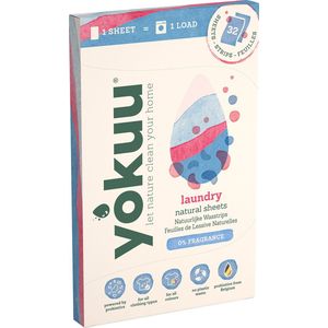 YOKUU Probiotische Wasstrips - 64 Wasbeurten - Parfumvrij - Ecologisch Wasmiddel - Ultra Geconcentreerd en Voorgedoseerd - Wasproduct Zonder Water - Ideaal voor op Reis