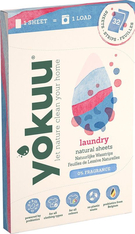 Wasmiddelen - Wasstrips - Geurloos - 64 Stuks - Duurzaam Zonder Plastic