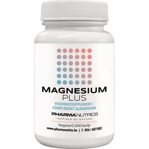 MAGNESIUM PLUS 90 TABL - Pharmanutrics - 3 natuurlijke Magnesium vormen - Vitamines B1, B2, B6, B9, B12 - Tegen stress - focus - sport