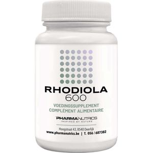 RHODIOLA 600 60V-caps Pharmanutrics - Energie - Focus -Natuurlijke Rhodiola - Voedingssupplement